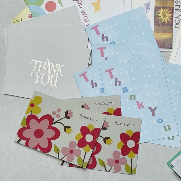 Lot Of Assorted Thank You Cards Greetings Envelopes - Picture 2 of 4